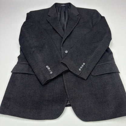 Jones New York Mens 44R Blazer Charcoal Grey Two Button Sport Coat Jacket by Jones New York