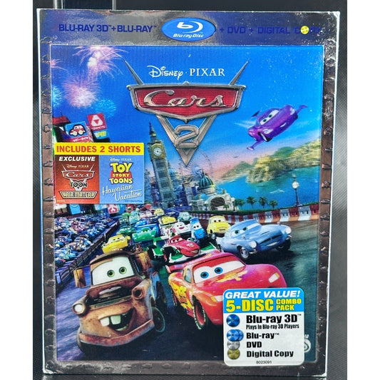 Disney Pixar Cars 2 5 Disc 3D Blu Ray DVD Digital Copy Combo Pack by Buysaavy