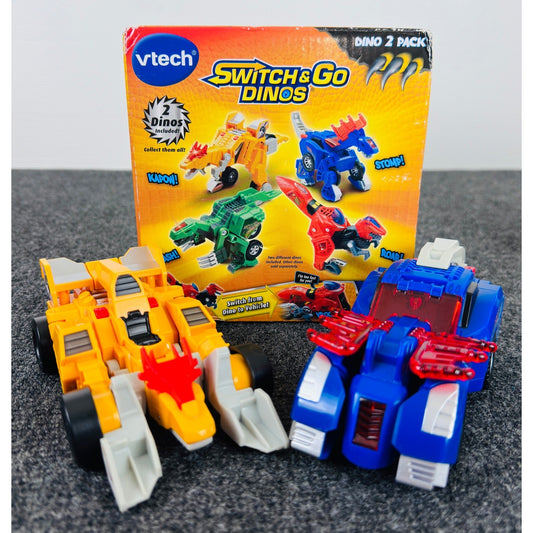VTech Switch & Go Dinos Dino 2 Pack Transforming Dinosaur Vehicle Toys by VTech