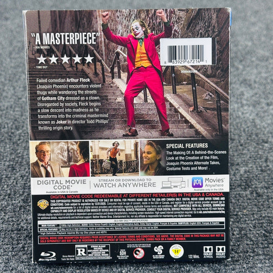 Joker Blu-ray DVD Digital Combo Joaquin Phoenix DC Comics Movie with Slipcover by Buysaavy