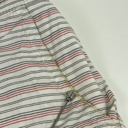Howe Mens Reversible Shorts Red Solid Striped Casual Summer Size 35 by Howe