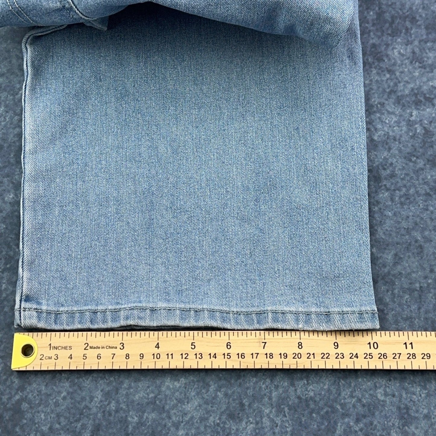 d.jeans Womens Light Wash Cargo Wide Leg Denim Pants Size 14 Stretch Blue by d.jeans