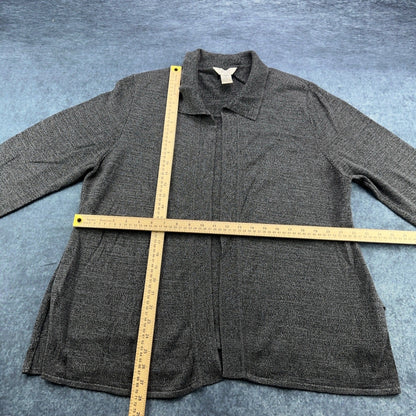 Outfit Woman JPR Charcoal Gray Marl Knit Twin Set Cardigan Tank Plus Size 1X by Outfit Woman JPR