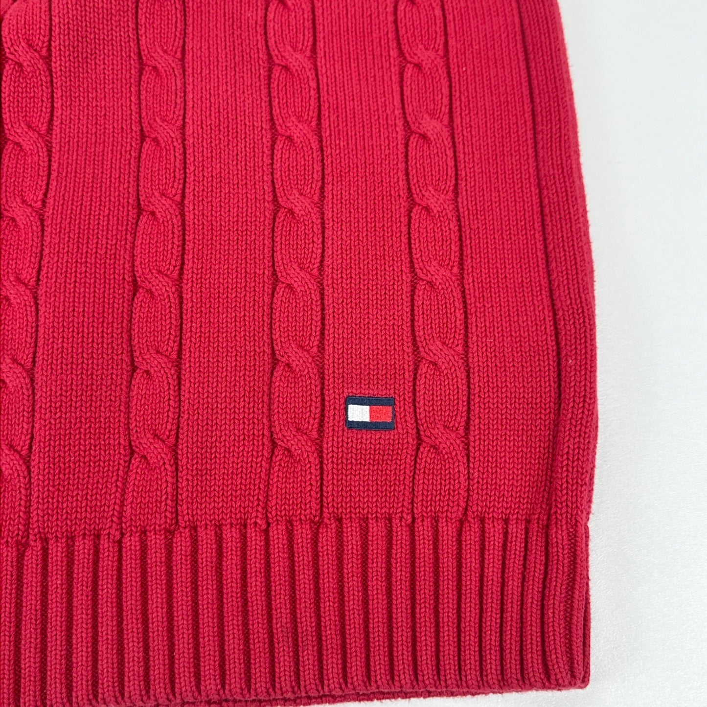 Tommy Hilfiger Mens Red Cable Knit V-Neck Sweater Vest Navy Stripe XL by Tommy Hilfiger