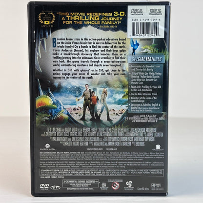Journey to the Center of the Earth DVD Brendan Fraser 2D 3D 4 Glasses 2008 PG by Buysaavy