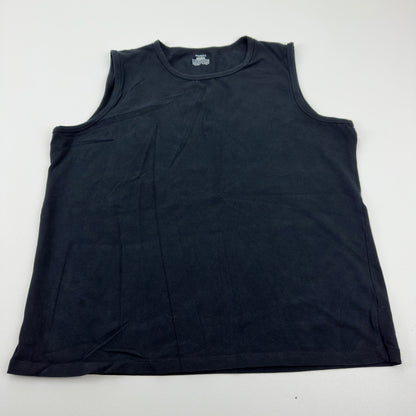 Jones Sport Black Sleeveless Crew Neck Tank Top XXL Cotton Spandex Stretch by Jones Sport