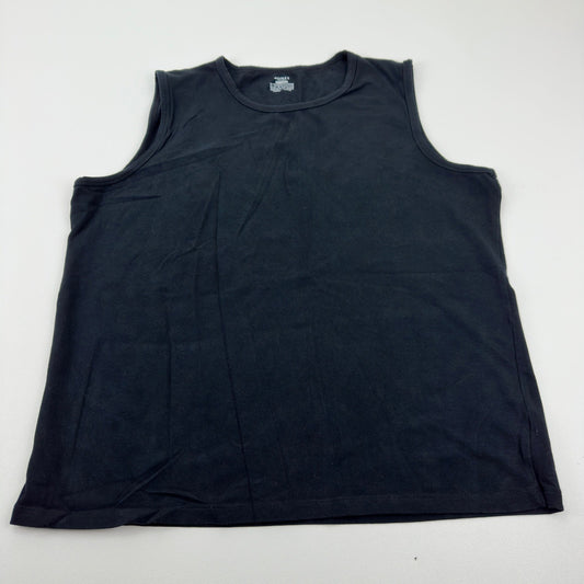Jones Sport Black Sleeveless Crew Neck Tank Top XXL Cotton Spandex Stretch by Jones Sport