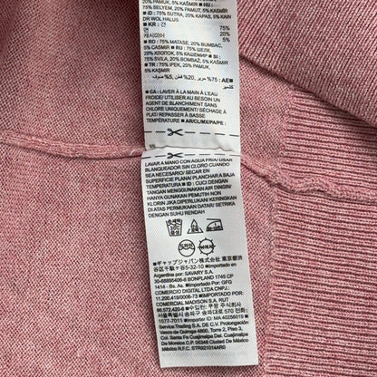 Banana Republic Mens XL Salmon Pink Silk Cotton Cashmere V-Neck Sweater by Banana Republic
