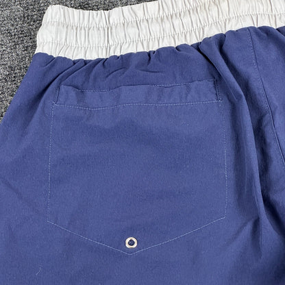 Maniere De Voir Mens Swim Trunks Navy Blue White Stripe Mesh Lined Size L by Maniere De Voir