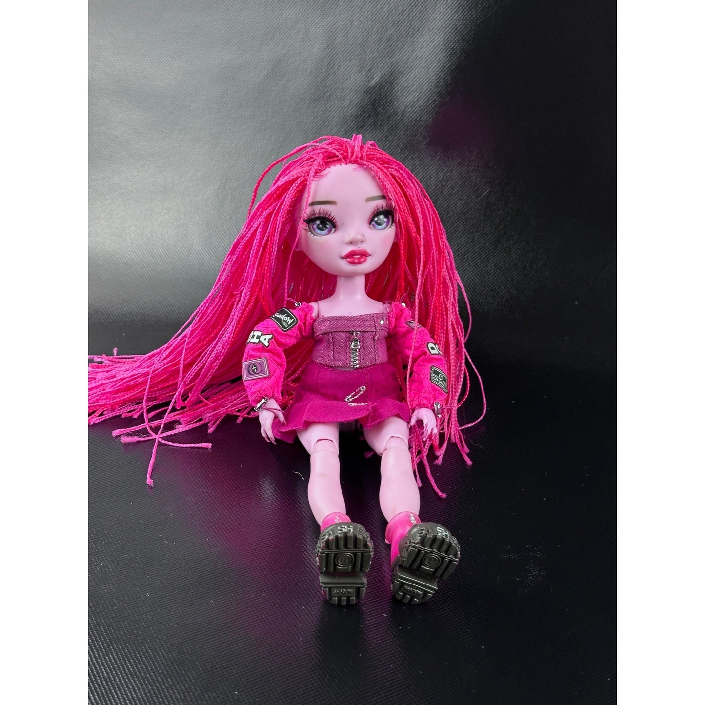 Rainbow High Shadow High Neon Shadow Pink Fashion Doll with Outfit &amp; Boots by Shadow High