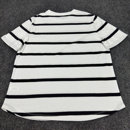Stylus Mens Black Stripe Short Sleeve Crew Neck T-Shirt SP24STY5032M Medium NWT by Stylus