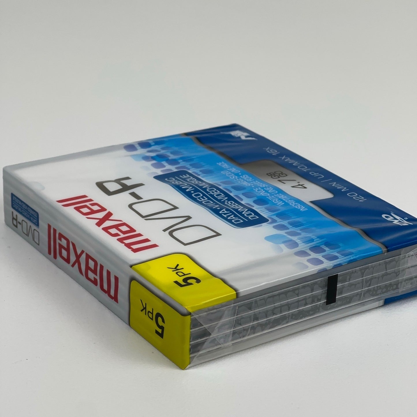 Maxell DVD-R 5-Pack 4.7GB 120 Min 16X Blank Media Discs Slim Cases 62590 by Maxell