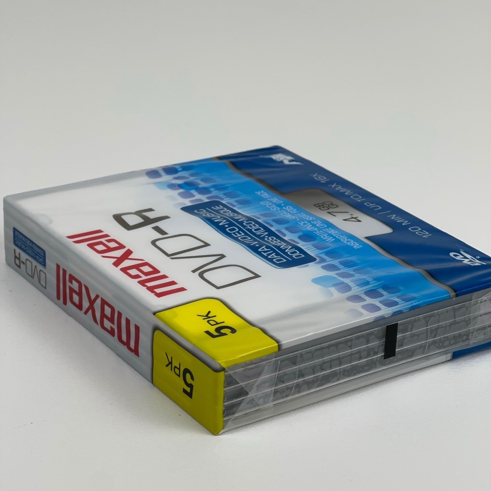 Maxell DVD-R 5-Pack 4.7GB 120 Min 16X Blank Media Discs Slim Cases 62590 by Maxell