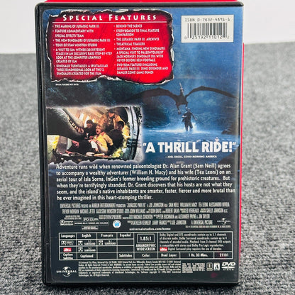 Jurassic Park III DVD Collector's Edition Widescreen 2001 Sam Neill Universal by Buysaavy