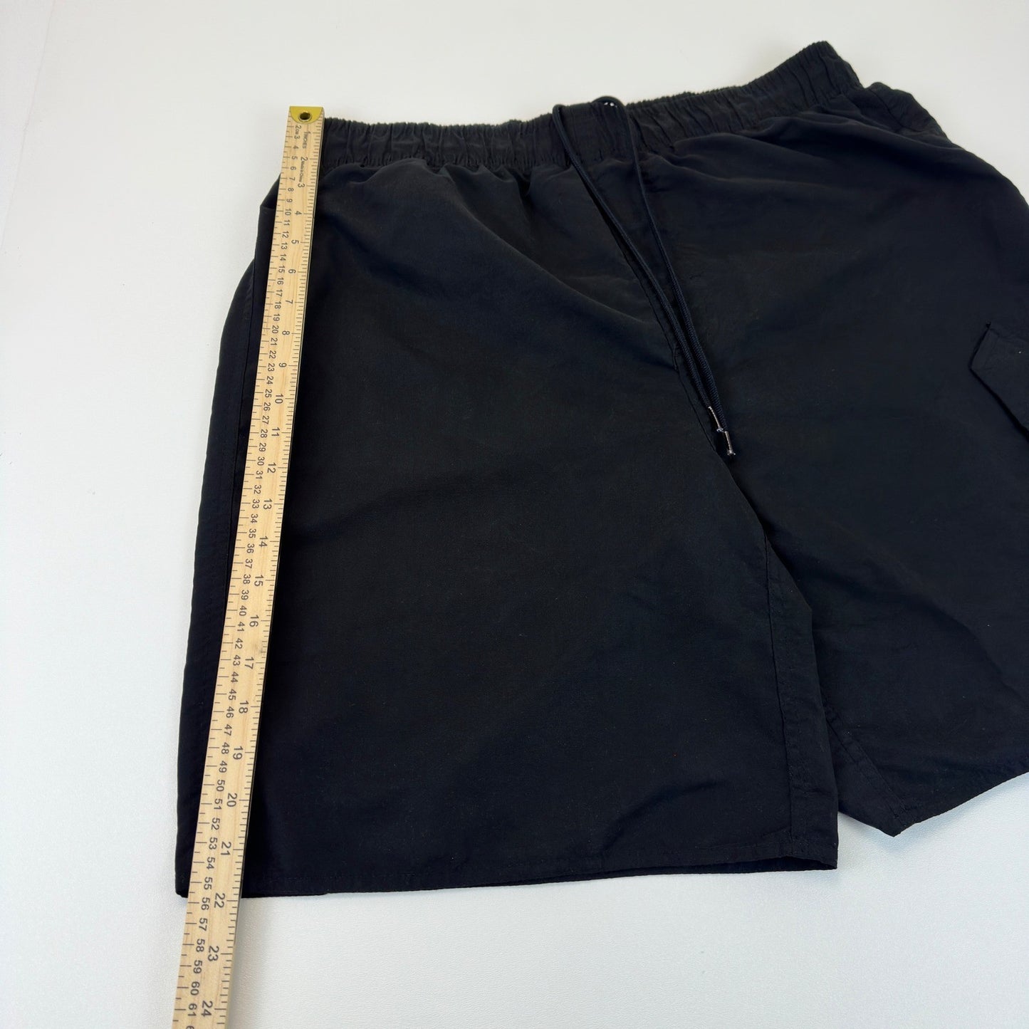 Island Joe Mens XL Swim Trunks Black Cargo Board Shorts Mesh Lined Drawstring by Island Joe