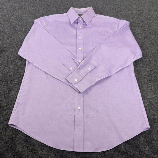 Jos A Bank Travelers Mens Tailored Fit Dress Shirt Lavender 23x33 by Jos. A. Bank