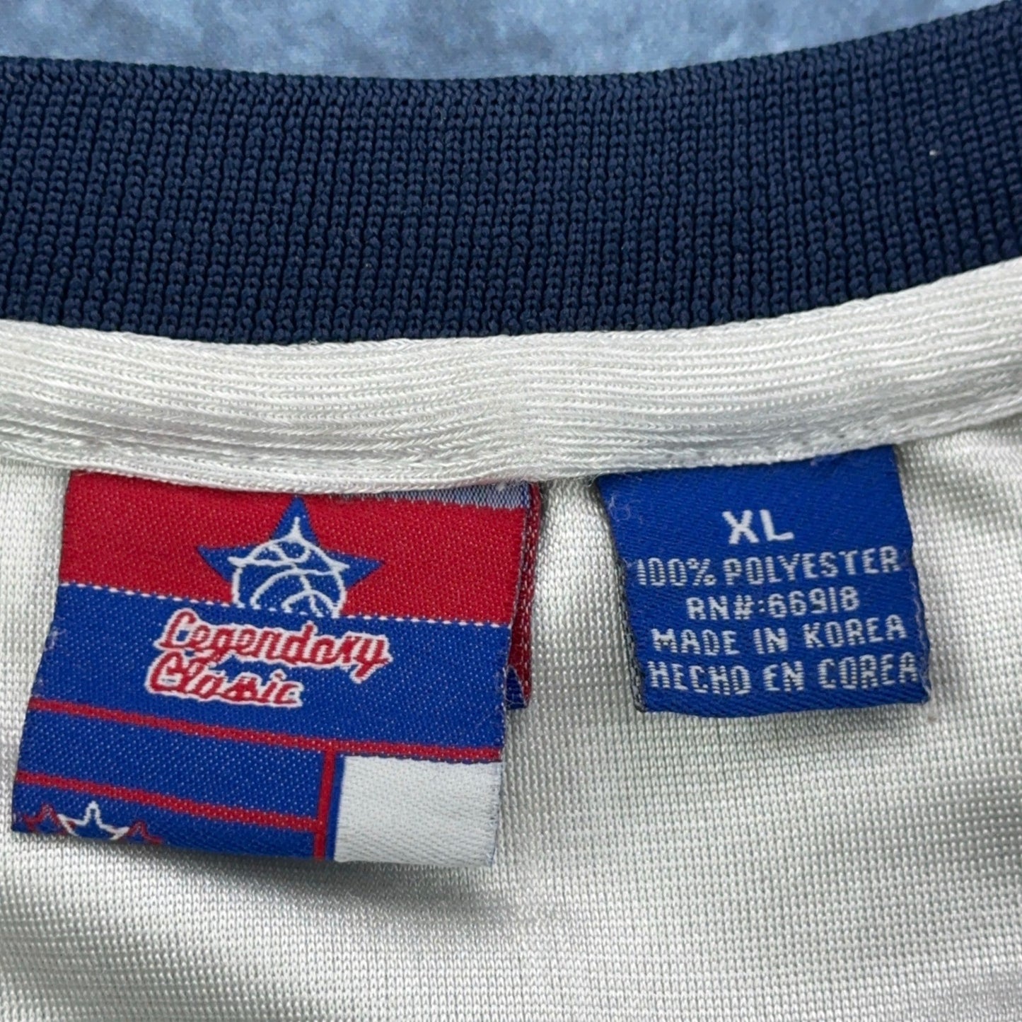 Legendary Classic Football Jersey XL Blue White Number 28 Mesh Athletic Shirt by Legendary Classic