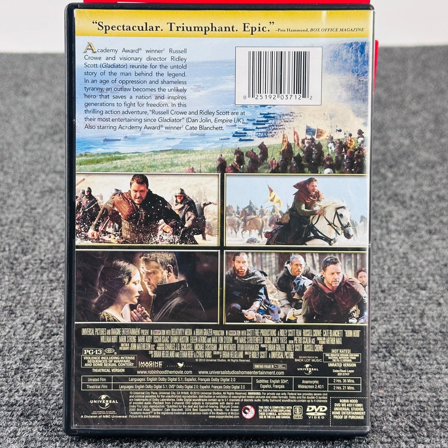 Robin Hood DVD Unrated Directors Cut Russell Crowe Cate Blanchett Ridley Scott by Buysaavy