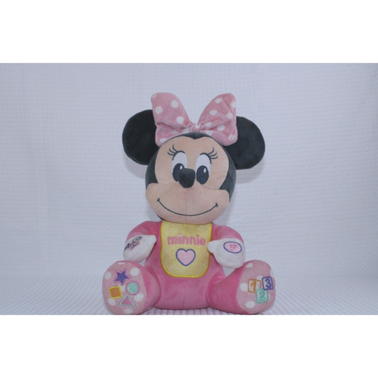Disney Minnie Mouse Baby Learning Plush Toy Pink Pajamas Shapes 12" Length by Disney