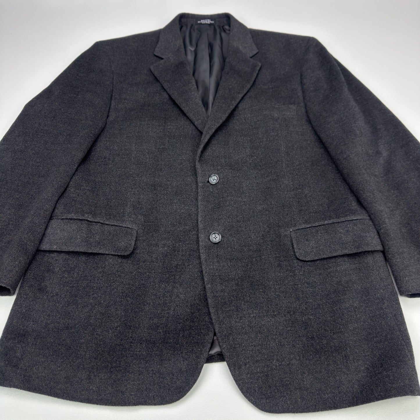 Jones New York Mens 44R Blazer Charcoal Grey Two Button Sport Coat Jacket by Jones New York