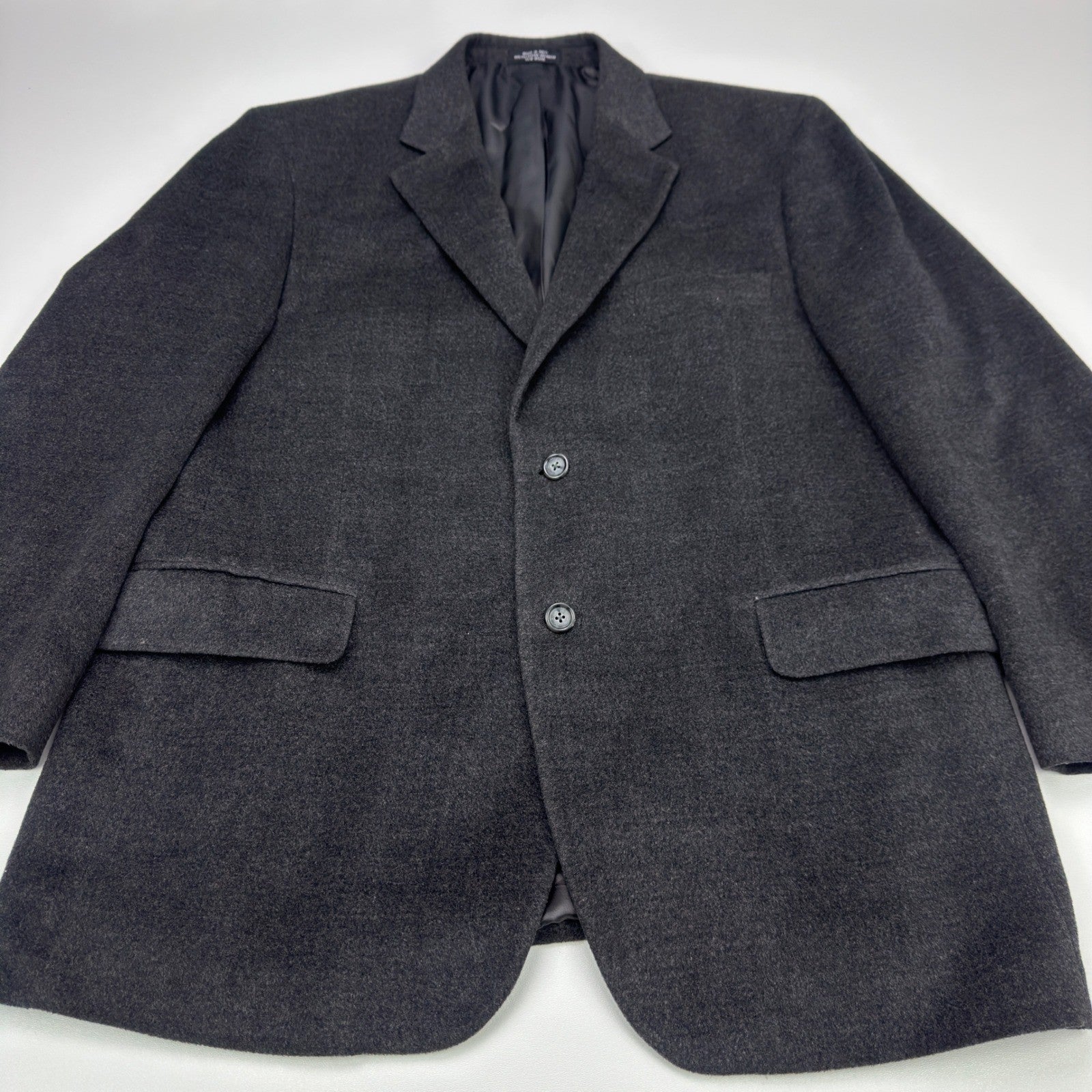 Jones New York Mens 44R Blazer Charcoal Grey Two Button Sport Coat Jacket by Jones New York
