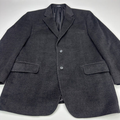 Jones New York Mens 44R Blazer Charcoal Grey Two Button Sport Coat Jacket by Jones New York