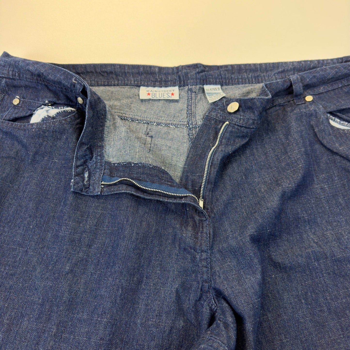 Classic Dark Wash Wide Leg Denim Jeans Plus Size 26W High Rise Blue 31-4765-9 by Unbranded