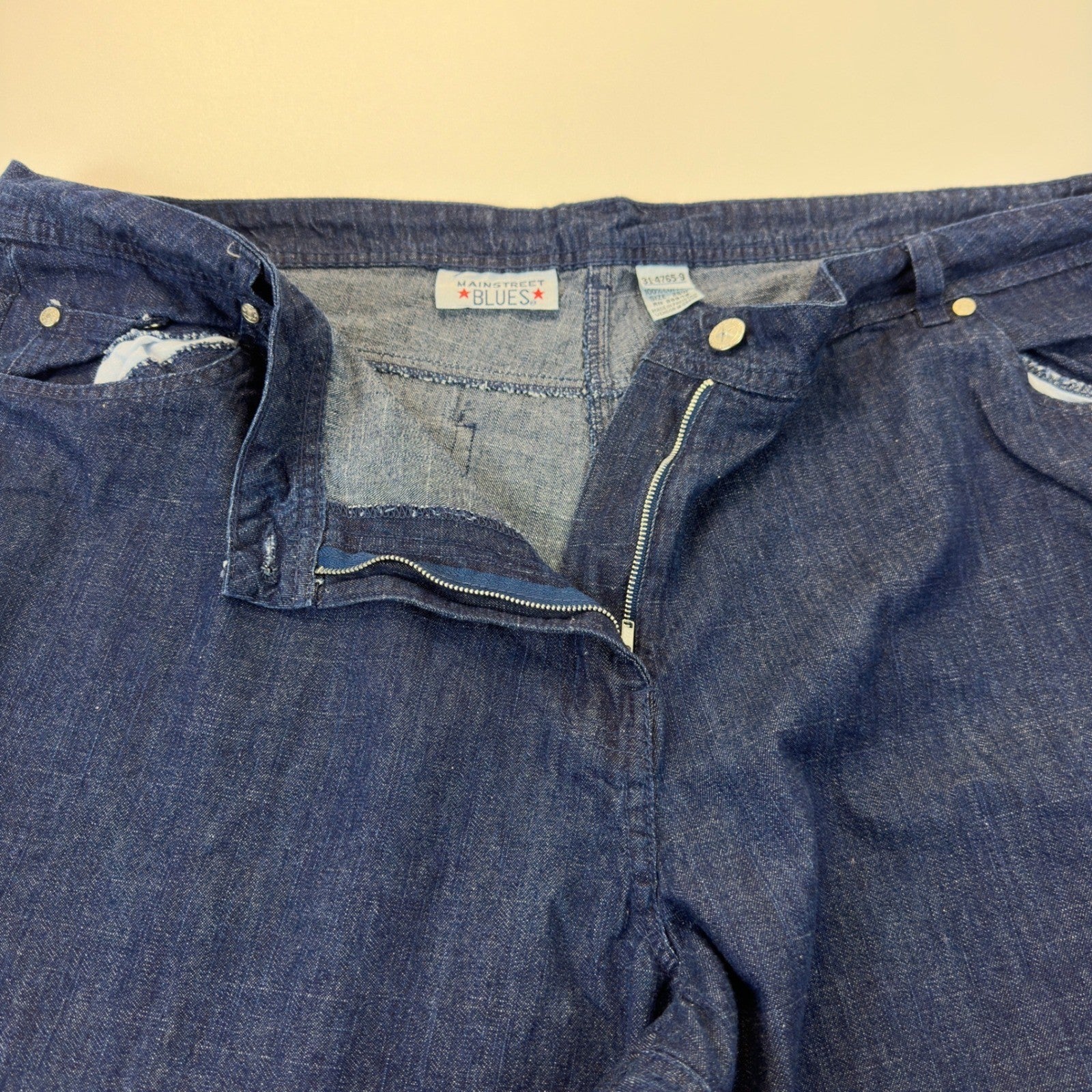 Classic Dark Wash Wide Leg Denim Jeans Plus Size 26W High Rise Blue 31-4765-9 by Unbranded