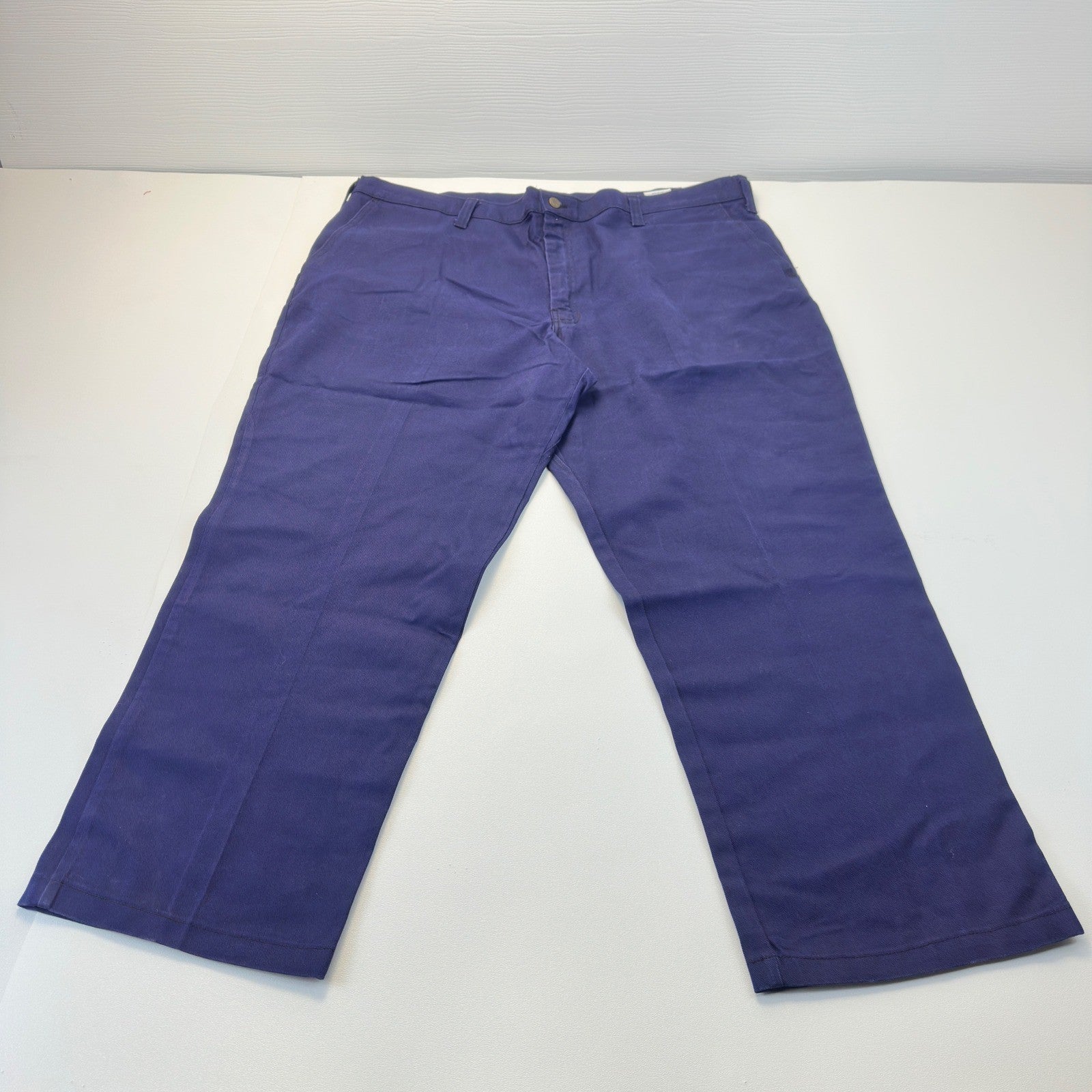 Workrite Mens Navy Blue Industrial Work Pants Cotton Twill 409ID95NB 44x42 by Workrite