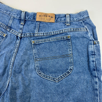 Riders by Lee Vintage Denim Shorts Medium Wash High Rise 18W M Distressed by Riders by Lee