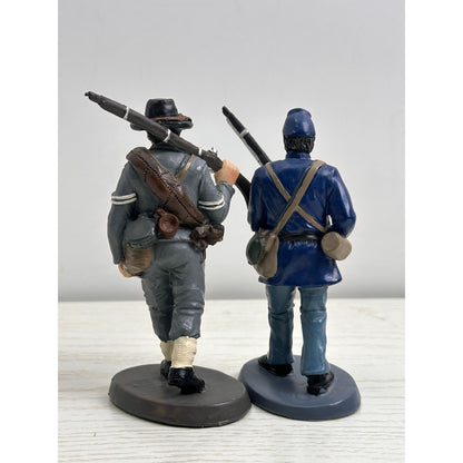 Civil War Soldier Figurines Set of 2 Historical Gettysburg Souvenir Decor by Americana Souvenirs