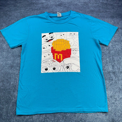 McDonalds Nanoblock Graphic T-Shirt Mens Large Blue Hamburglar Grimace Birdie by McDonald's