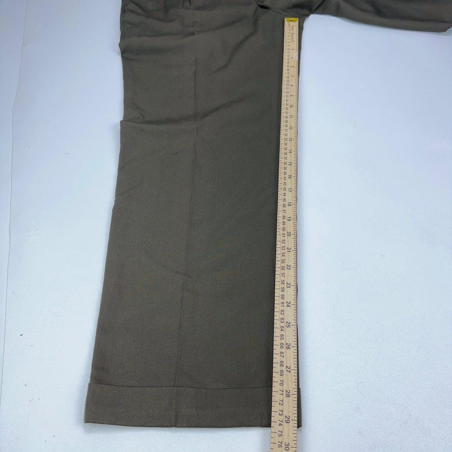 Braggi Louis Raphael Mens Pleated Dress Pants Olive Brown Cuffed 35x42 by Braggi by Louis Raphael