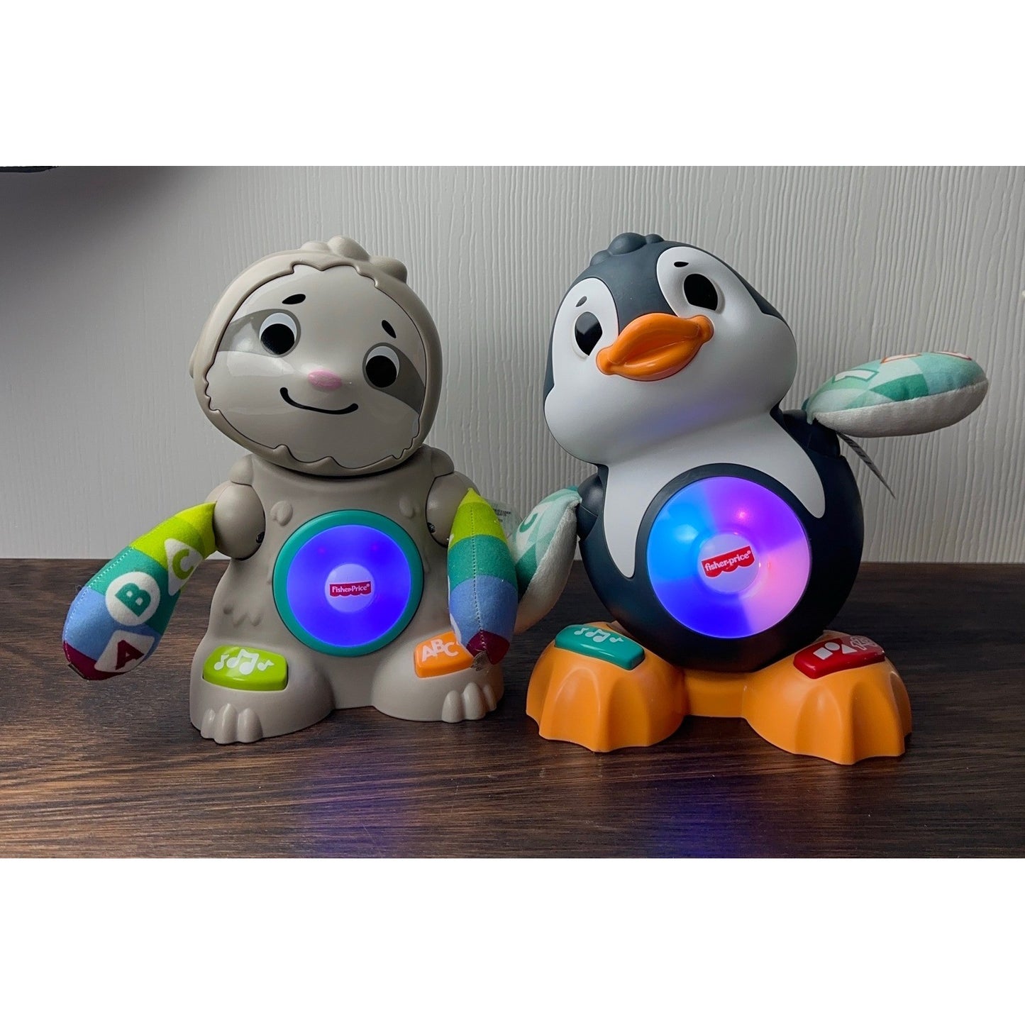 Fisher-Price Linkimals Penguin and Sloth Musical Learning Toys Set Tested and Works by Fisher-Price