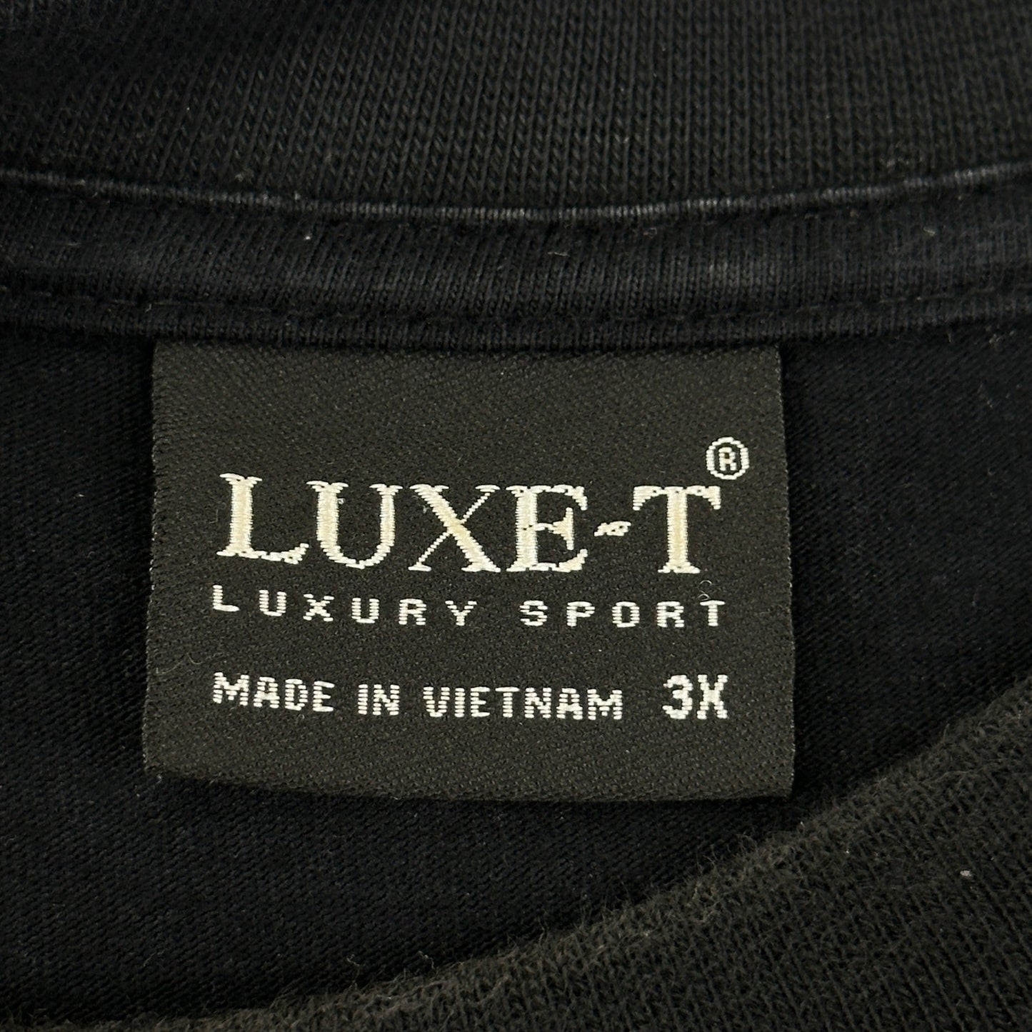 Luxe-T Luxury Sport Mens 3X Black Long Sleeve Embroidered Sun Graphic Tee Shirt by Luxe-T