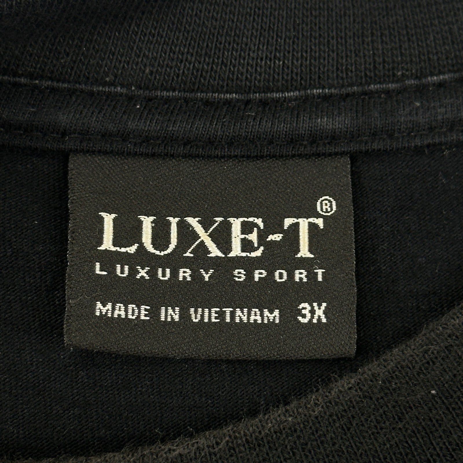 Luxe-T Luxury Sport Mens 3X Black Long Sleeve Embroidered Sun Graphic Tee Shirt by Luxe-T