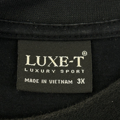 Luxe-T Luxury Sport Mens 3X Black Long Sleeve Embroidered Sun Graphic Tee Shirt by Luxe-T