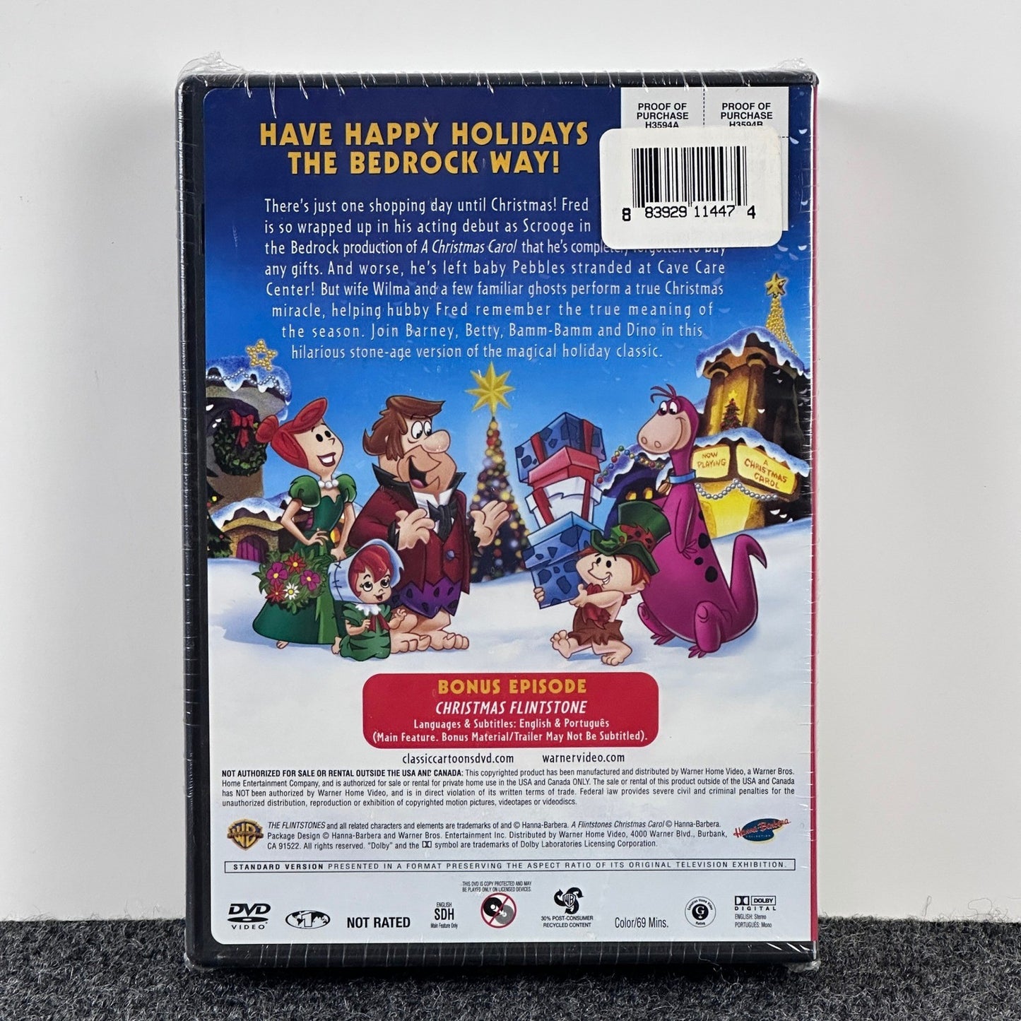 Holiday DVD 2-Pack Bah Humduck Looney Tunes & A Flintstones Christmas Carol NEW by Buysaavy