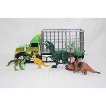 Animal Planet Dinosaur Transport Truck Playset 4 Figures Accessories 14" by Animal Planet