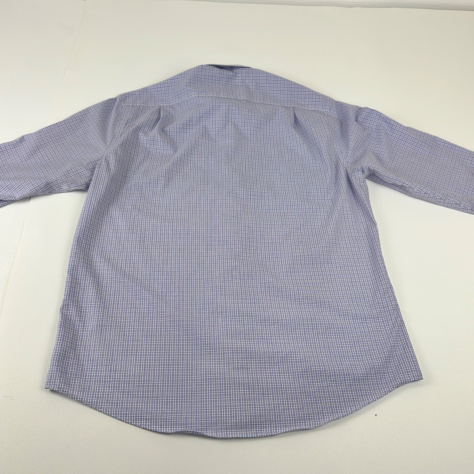 Jos. A. Bank 1905 Mens Tailored Fit Non-Iron Cotton Shirt Purple Check 16.5-34 by Jos. A. Bank