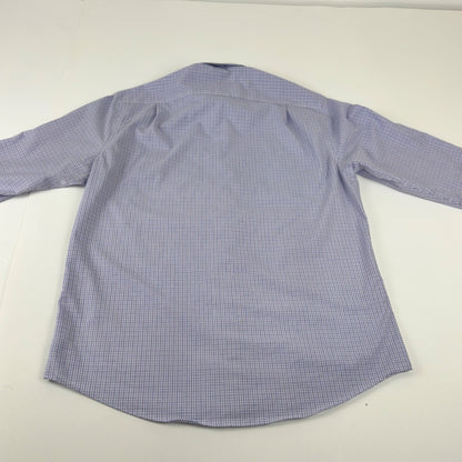 Jos. A. Bank 1905 Mens Tailored Fit Non-Iron Cotton Shirt Purple Check 16.5-34 by Jos. A. Bank