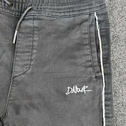 Zara Man Black Tapered Joggers Side Piping Drawstring Waist Mens Size L MEX 32 by Zara