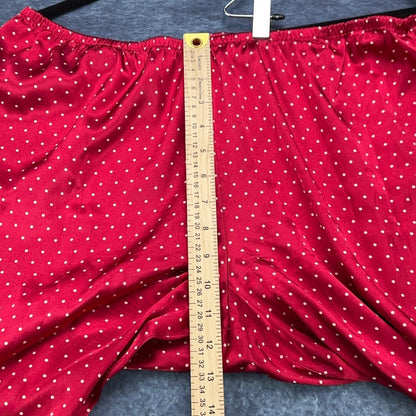 Gilligan O'Malley Womens XL Red Polka Dot Satin Pajama Set Button Up Wide Leg by Gilligan & O'Malley