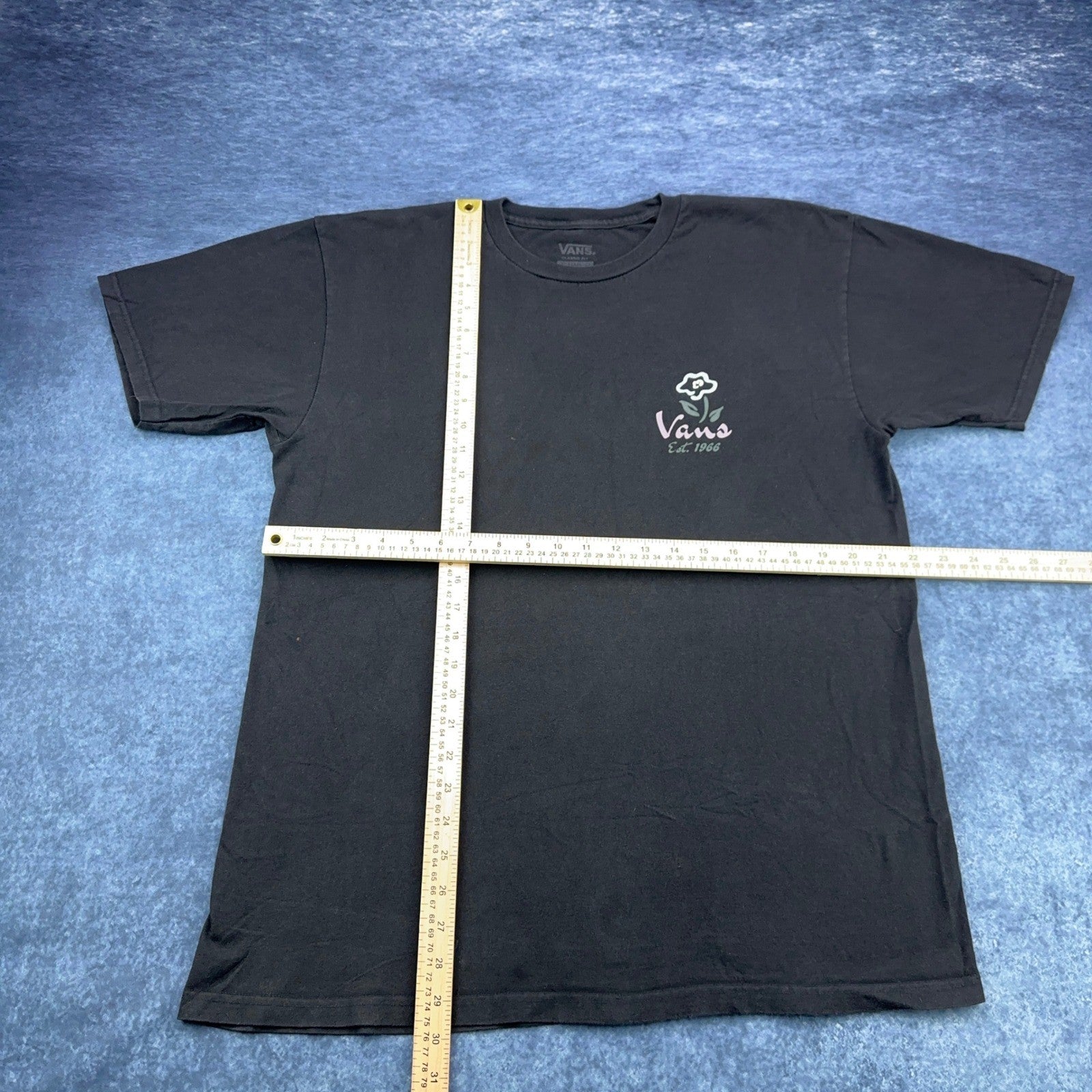 Vans Classic Fit Black Floral Snake Graphic T-Shirt Mens Large Est 1966 Tee by VANS