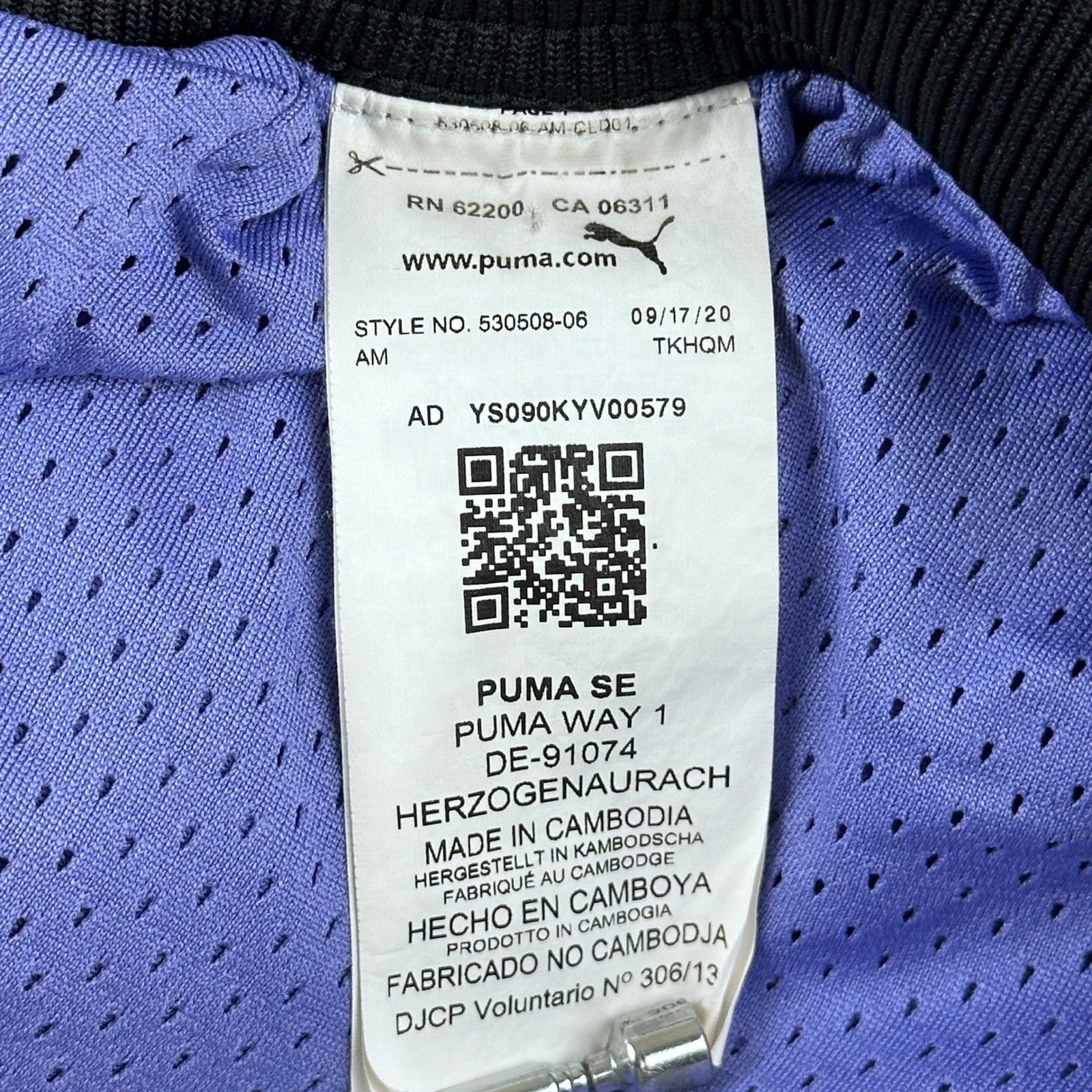 Puma Mens Basketball Shorts Purple Black White Graphic Mesh 530508-06 Size Large by PUMA