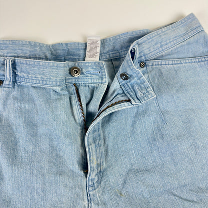 Liz Claiborne Lizwear Light Wash Denim Bermuda Shorts 18W Light Blue Cotton by Liz Claiborne