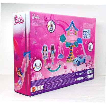 Barbie Chelsea Treehouse Playset Dollhouse Car Swing Rainbow Bridge by Barbie