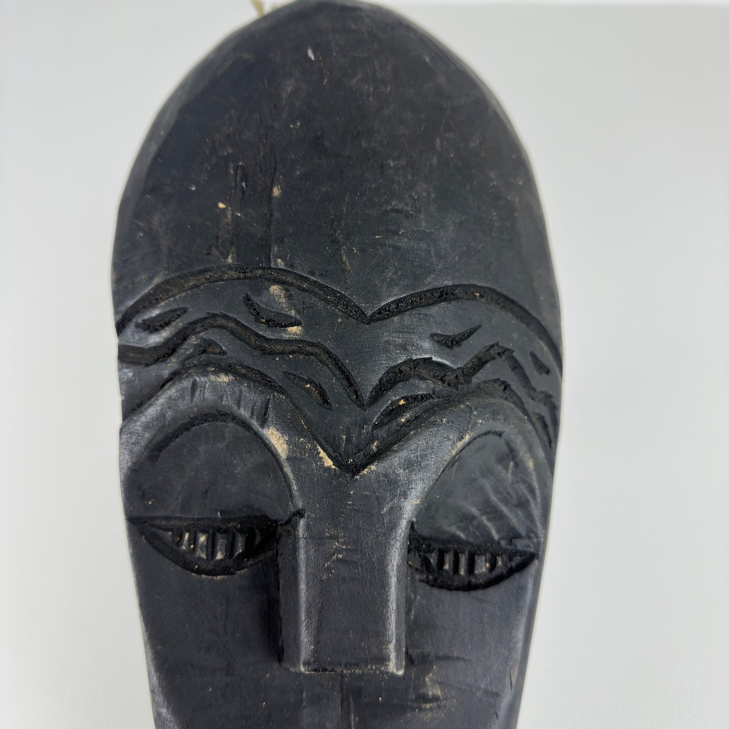 Handmade Ghana African Tribal Mask Set 3 Wood Brass Inlay Wall Decor Black Gold by African Arts & Crafts Int'l