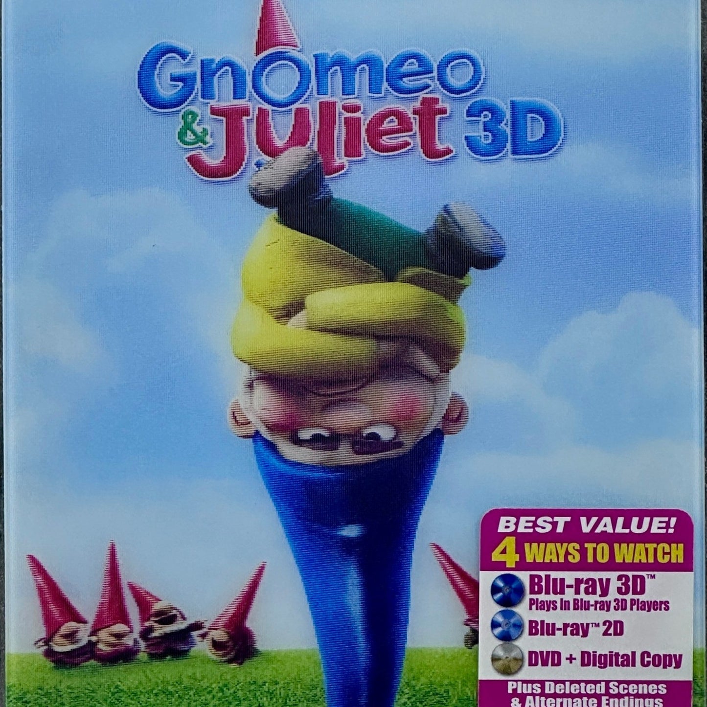 Gnomeo & Juliet 3D Blu-ray DVD Combo Pack Elton John Music Slipcover G Movie by Buysaavy