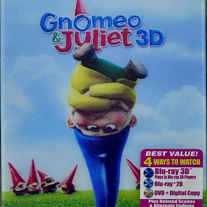 Gnomeo & Juliet 3D Blu-ray DVD Combo Pack Elton John Music Slipcover G Movie by Buysaavy